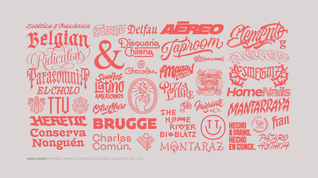  Lettering y logotipos PEJES MEDIA