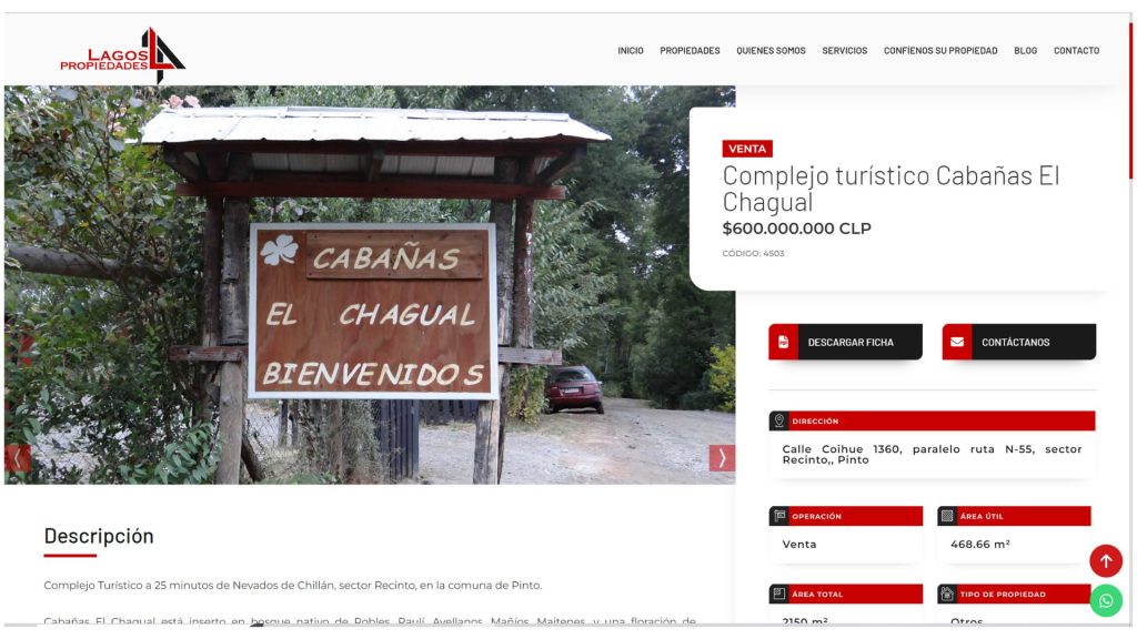 Sitio web Lagos Propiedades
